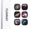 YUNRAY Galaxy Projector Disc - Diapositiva per proiettore Ultra HD, compatibile con YUNRAY Galaxy Projector Pro e modelli SKE-TKQ01 & BL-DQY02 (Pro Version) - Set di 6 Dischi
