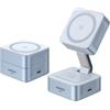 UGREEN MagFlow Qi2 25W Caricatore Wireless per iPhone 2 in 1, Stazione di Carica Magnetico Pieghevole Angolo Regolabile Compatibile con iPhone 17 Pro Max Air, 16 15 14 13 12, AirPods 4 3 Pro 2