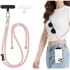 iVoler Cordino per Cellulare Universale con 2 pezzi Patch, Regolabile e Rimovibile Cordino Tracolla per Telefono, Adatto per iPhone Samsung Xiaomi e Qualsiasi Custodie per Smartphone - Oro Rosa