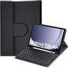 leleyo Custodia con tastiera per Samsung Galaxy Tab A9 Plus Tablet Cover protettiva con rotazione a 360° in orizzontale e verticale, tastiera Bluetooth wireless staccabile per Tab A9+11, nero