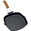 GOTSR Bistecchiera pieghevole con rivestimento antiaderente Picnics Grigliate Padelle con manico per riporre e cucinare al coperto