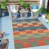 Carpeto Rugs Tappeto Astatto da Esterno Terrazzo Moderno a Pelo Corto - Tappeto per Esterno Grande - Tappeti da Esterno - Multicolore 1-80 x 150 cm