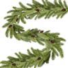 ROLLWAY Ghirlanda Natalizia Verde Lunga 185cm, Rami di Pino Artificiale Ghirlande Natale per Esterno e Interno Festone Natalizio Verde Ghirlande di Abete Natalizie Decorazioni per Porta Scale Camino