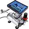 Timbertech Kit aerografo Timbertech con compressore d'aria ABPST05 con flusso d'aria potente e alta pressione di lavoro per hobby e artigianato arte delle unghie per decorare torte, cosmetici, grafica e così via