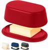 Cooler Kitchen Contenitore per Burro Rosso Extra Grande per Frigorifero - Contenitore Salvaburro - Lavabile in Lavastoviglie - Contenitore per Burro Ecologico - Contenitore per Burro da Frigorifero