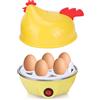 CHICIRIS Cuoci Uova, Bollitore Uova Veloce, capacità 7 Uova, con Spegnimento Automatico, Cuociuova Elettrico, Mini Bollitore per Uova Multifunzionale (Forma di Pollo)
