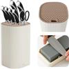Ninonly Ceppo Coltelli da Cucina Vuoto, Universal Porta Coltelli con Cote Integrata, Moderno Staccabile Portacoltelli Set Ceppo da Cucina per Facile Pulizia Salvaspazio