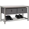 DuneDesign Panca Scarpiera da Ingresso - 80x30x45 Organizer Porta Scarpe con Seduta e Cassetti - Cassapanca Scarpe Salvaspazio - Portascarpe Panchetta Legno - Poggiascarpe Corridoio Camera Letto Bagno