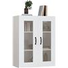 Tidyard Armadietto Pensile a Parete,Credenza 2 Ante,Mobile a Parete,Armadio Sospeso,Armadietto da Parete per Il Cucina,Mobile Alto da Cucina,Mobile Pensile Bianco 69,5x34x90 cm