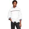 Tommy Hilfiger Uomo Felpa Chest Stripe con Cappuccio, Bianco (White), XS