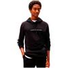Tommy Hilfiger Uomo Felpa con Cappuccio Regular Fit, Nero (Black), L