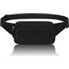Qinlov Marsupio Sportivo Running Outdoor Fanny Pack Bag da Uomo Donna Marsupi alla Moda in Nylon con Cinturino Regolabile Rapido per Corsa Ciclismo Escursione Campeggio (Nero)