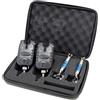 TMC 2 x Allarme per pesca alla carpa e set swinger illuminato, LED blu, resistente all'acqua