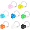 SAVITA 8 Pezzi Clip per Naso in Silicone Impermeabile Tappanaso per Piscina per Adulti Bambini dai 7 Anni in su, Confezione Multicolore
