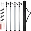 Umisu 4 pali per tenda telescopico supporto telescopico in alluminio 2,3 m pali di telone regolabile palo per vela ombreggiatura campeggio vacanze accessori per tenda da sole in tela da giardino