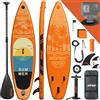 ALLPICK Sup Gonfiabile, Stand Up Paddle Board Gonfiabile, Con Supporto Universale per Fotocamera, Accessori Completi, Tavola da Sup Surf, Principianti e Avanzati, 200kg (Paesaggio - Grigio oro)