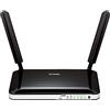 D-Link DWR-921 Router 4G LTE, Wireless N300, WiFi (802.11b, 802.11g, 802.11n), 4 Porte LAN Fast Ethernet, SIM Card Slot Integrato, 2 Antenne Esterne, Nero