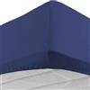 Corredocasa Lenzuolo 100% Cotone Sotto con Angoli Elasticizzato Disponibile in Diverse Colorazioni e Misure Materasso di Altezza 25 cm (Blu, Singolo 90x200)