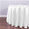 Highdi Tovaglia Rotonda di Raso per Festa, Tovaglia Elegante in Tessuto Satinato Lavabile in lavatrice per Matrimonio Compleanno Feste Banchetto Hotel (180cm,Bianco)
