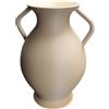 Generic Vaso decorativo a forma di anfora greca, brocca in ceramica con due manici in stile antico, scultura decorativa per interni (beige)