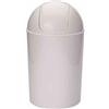 Alpfa - Pattumiera con Coperchio Basculante, 25 l, in plastica, 30 x 30 x 53 cm, Colore: Bianco