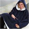 Generico ILYPOP SHOP - Coperta con Cappuccio con Maniche - Plaid Felpato e Caldo - Coperta con Maniche Lunghe - Plaid Invernale Braccia Coperte - Poncho Caldo in Pile - Coperta taglia unica (Blu)