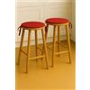Artistic Fashionista Limited Cuscini rotondi per sedia, impermeabili, rimovibili, in schiuma, per sgabelli da bar, con lacci, per interni ed esterni, casa, ufficio, cucina, sala da pranzo, patio, giardino, confezione da 4 (rosso)