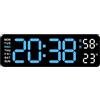 Generico Orologio Da Parete Digitale - ANNUNCIA LED, Orologio Da Telecomando | Orologio Da Parete Di Grandi Dimensioni Con Calendario Della Temperatura Della Data Per I Corridoi Di Casa Lounge Garage Studios V