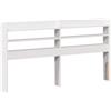 vidaXL Testiera con Ripiani Bianca 140 cm in Legno Massello di Pino, Testata Letto, testiera in Legno massello, testiera con Ripiani