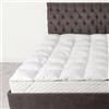 BANZAII TEXTILE INNOVATOR ONLINE Banzaii Topper Una Piazza e Mezza 120/130 cm x 190/200 cm Trapuntato, Anallergico e Traspirante con Elastici, Made in Italy