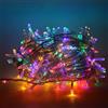 Luccika serie stringa luminosa di luci da 5 Metri con 100 Led Multicolore per albero di Natale da Esterno ed Interno controller 31V con 8 giochi di luce e Memoria cavo trasparente