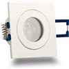 Trano Set di faretti da incasso 10x cornice Bianco quadrata IP - 44 per bagno ed esterno - area - cornice da incasso per lampadine GU11 MR11 35mm - foro da trapano 40mm da incasso per bagno -