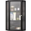 PHSP pensile Pensile Angolare Triangolare A Parete Mobile Pensile per La Casa con Anta in Vetro Mensola Galleggiante Decorativa Mobiletto Bagno Soggiorno (Color : Black, S : 60 * 35 * 35cm)