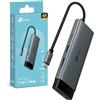 TP-Link UH7021C Hub USB C 7 in 1, 1 HDMI 4K@60Hz, SD e MicroSD UHS-I, 1 PD 100W, 3 Porte USB-A 3.0, 5 Gbps SuperSpeed, Win11/10/8.1/8/7, Mac OS, Linux OS, iOS, Android, Chrome OS