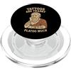 Ancient Thinker Funny Ink Joke Retro Phi Divertente Platone Tatuaggio Giochi di parole Scherzo Filosofia Umorismo Tatuaggi Trashy PopSockets PopGrip per MagSafe