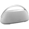 Harman Kardon Go + Play 3, Altoparlante Bluetooth Wireless Portatile, con Suono Stereo, Design Elegante, Doppio Microfono Integrato, Porta di Ricarica USB, Autonomia fino a 8 ore, Grigio