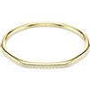 Swarovski Bracciale rigido Dextera, Forma ottagonale, Taglio Round, Bianco, Placcato color oro