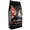 SAVORY Gatto adulto Gourmand Fresco - Cibo olistico per gatti cibo secco - Miscela di prebiotici, probiotici e minerali - Agnello fresco e tacchino - 2 kg