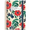 Miquelrius - Agenda settimanale 2026, piccola e portatile (80 x 120 mm), pianificazione settimanale, copertina rigida cartone, spirale, chiusura elastica, carta 80 g/m², catalano-EN-PT, anemone