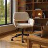 FurnitureR Sedia da ufficio, stile moderno, rivestimento in ciniglia, regolabile in altezza, girevole, adatta per casa e ufficio, comoda imbottitura, design robusto