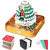 Szhhrxi 2026 Calendario 3D da Strappare, Calendario 2026 da Tavolo con Luci a LED, 3D Art Memo Pad Ornamento da Scrivania e Scultura di Carta, Blocco Note 3D per Regalo (Albero di Natale)