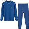 Jamron Bambini Set Intimo Termico in Cotone Ragazzi Ragazze Inverno Maglia Intima Termica e Pantaloni Termici per 3-4 Anni Blu Navy