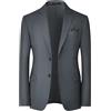 YFFUSHI Blazer da Uomo Giacca da Abito 2 Bottoni Elegante Slim Fit Monopetto Smart Blazer, Grigio Scuro, XS