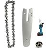 generic Kit Catena Motosega con Guida 186mm, Barra da 6 Pollici e Pignone in Acciaio, Compatibile con Motoseghe Elettriche Piccole e Seghe a Catena, 230mm Lunghezza Totale