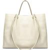 Waniki Borsa a mano da donna, grande, elegante, in pelle PU, borsa a tracolla semplice, taglia media, borsa shopper multi-borsa, borsa per il lavoro, la scuola, l'ufficio, casual, bianco