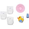 BABY born Zapf Creation 838365-Set vasino per Bambole da 43 cm, con Pannolini, Scatola di Crema e Anatra Berta Come Dispenser di Carta, 838365, Colore: Rosa