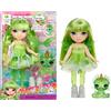 Rainbow High Littles Rainbow Fantasy Fairies & Pet - Emerald, Verde - Bambola Piccola da 14 cm Snodata e Animaletto Drago Fantasy con Ali da Fata Intercambiabili. Età 4+