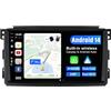 Generic JOYX Android 12 IPS Autoradio Per Benz Smart fortwo 451 (2005-2010) - [4G+64G] - Integrato DSP/Carplay/Android Auto - LED Camera + MIC - DAB Volante 4G WiFi 360-Camera Fast-Boot AHD - 9 Pollici 2 Din