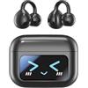Sandyseptember Auricolari Open Ear Design Con Microfono HiFi Sound Wireless Cuffie Per Mobile Gaming (traduzione Nero)