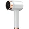Laohucai Asciugacapelli senza fili 2025 per donna, asciugacapelli con ricarica USB, aria calda e fredda, asciugacapelli ricaricabile a batteria, per viaggi, campeggio e uso domestico(White)